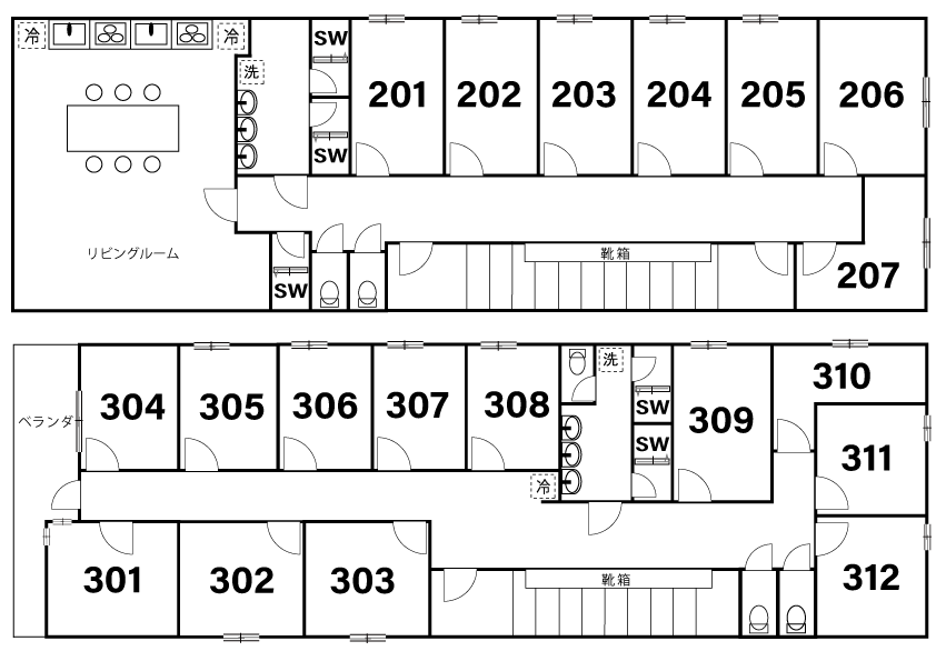 W3 zion court 品川間取り図