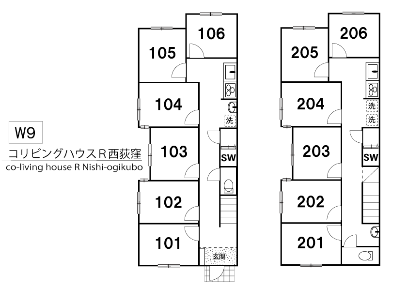 W9 コリビングハウスR西荻窪間取り図