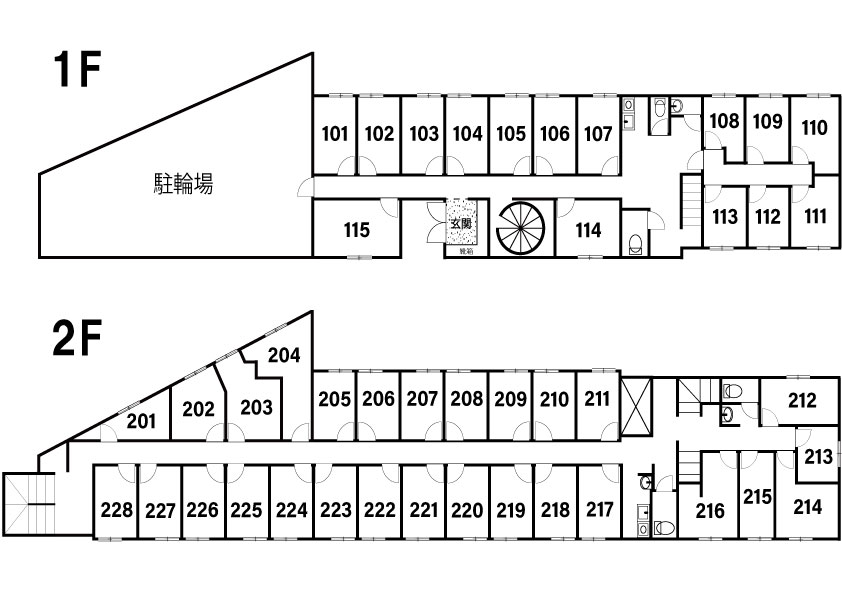 V35 co-living house R Shinagawa Osaki間取り図