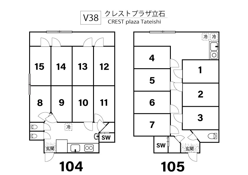 V38 クレストプラザ立石間取り図