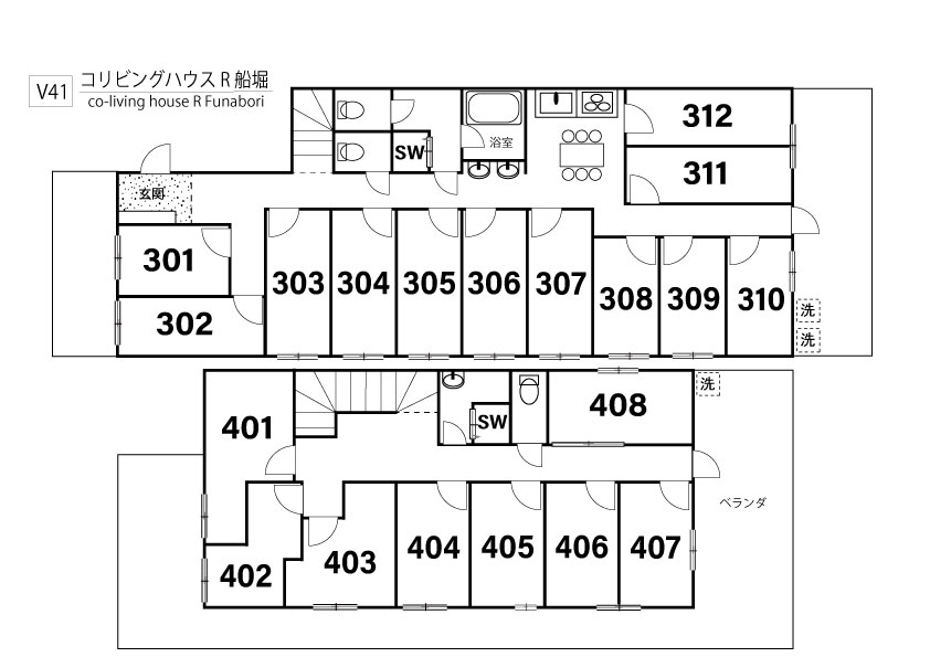 V41 コリビングハウス R 船堀間取り図