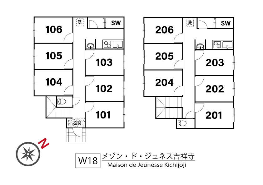 W18 メゾン・ド・ジュネス 吉祥寺間取り図