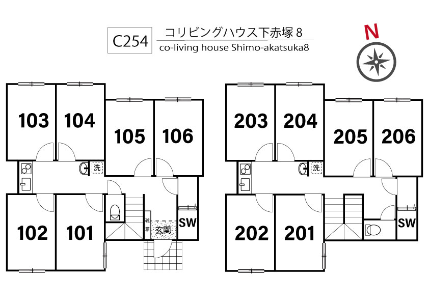 C254 ポートアリス下赤塚間取り図