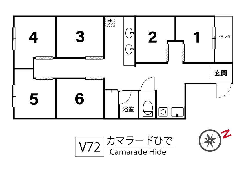 V72 カマラードひで間取り図