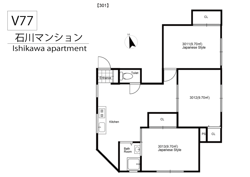 V77 石川マンション間取り図