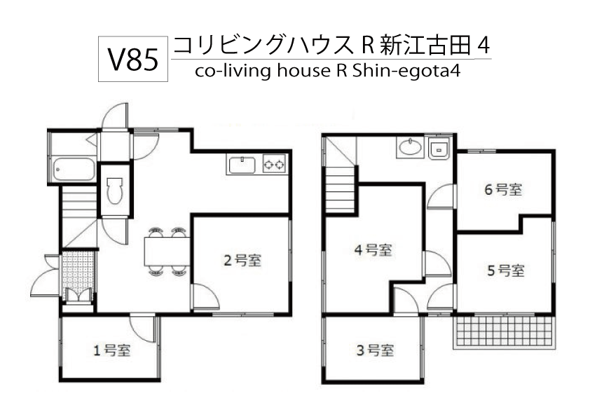 V85 コリビングハウス R 新江古田4間取り図