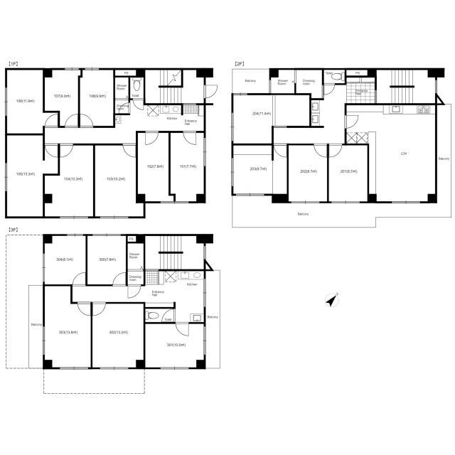 V91 Co-living house R 志村三丁目12間取り図