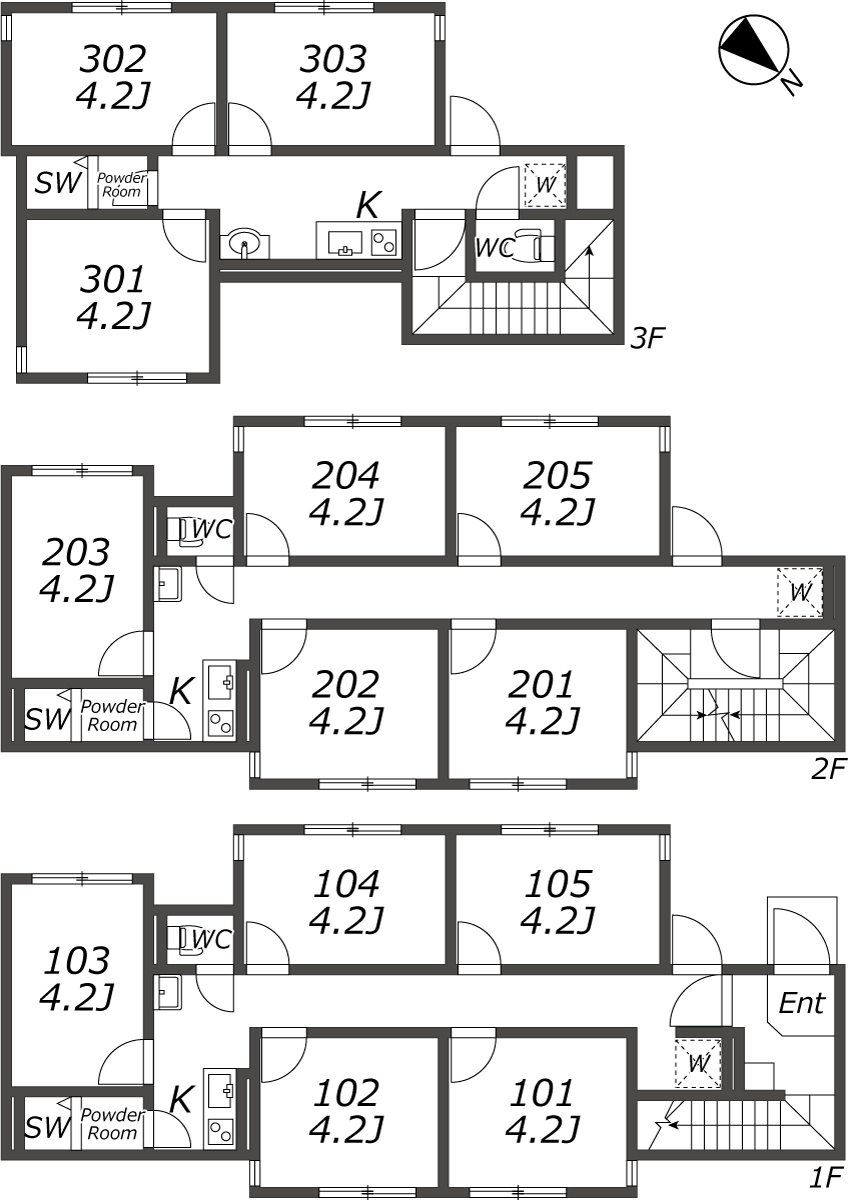 J173 TOKYO β 西新宿五丁目2間取り図