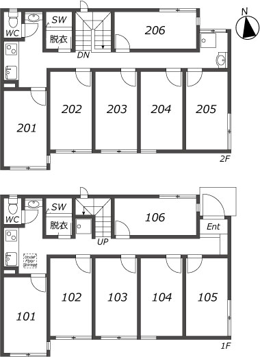 L78 TOKYO β 雑色1間取り図