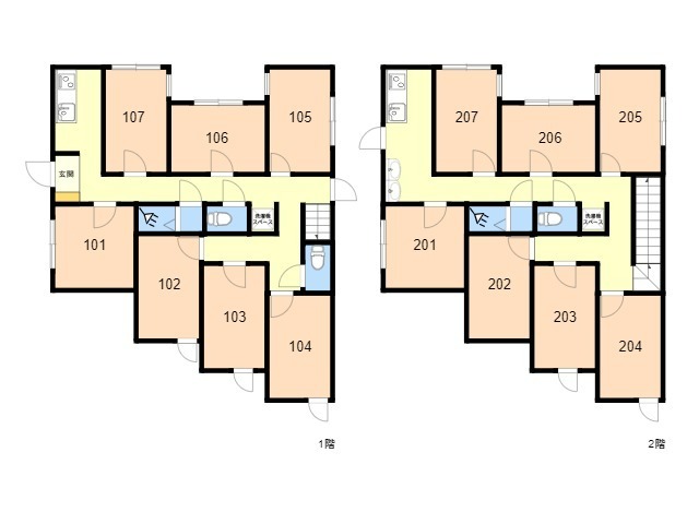 L344 TOKYO β 巣鴨新田1間取り図