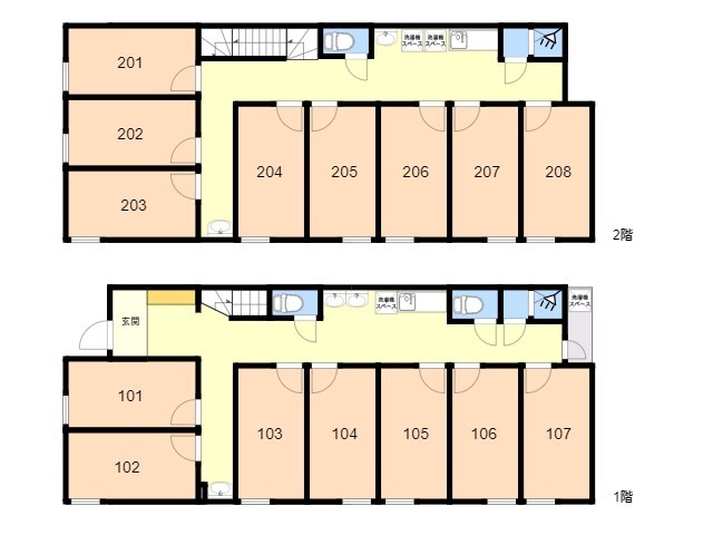 F68 TOKYO β 芦花公園2間取り図
