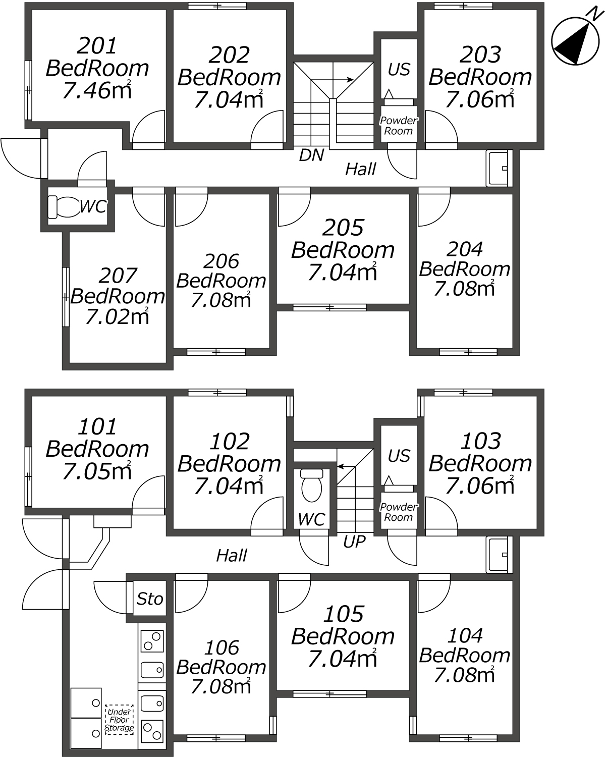 L102 TOKYO β 에고다2間取り図