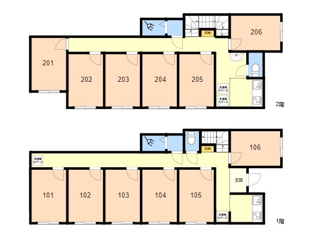 K388 TOKYO β Ayase 2間取り図