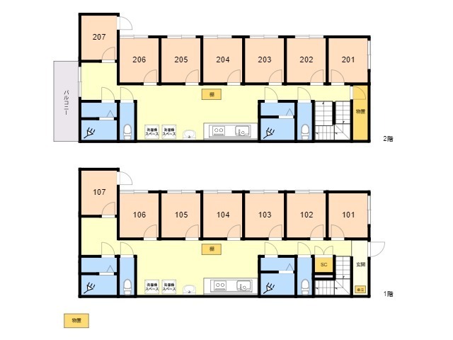 K241 TOKYO β Oku 間取り図