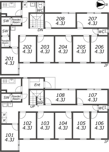 L339 TOKYO β Saginomiya 15間取り図