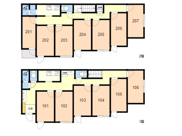 J272 TOKYO β 히가시코엔지1間取り図