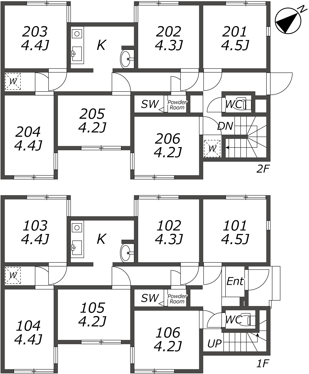 K15 TOKYO β 카네가후치1間取り図