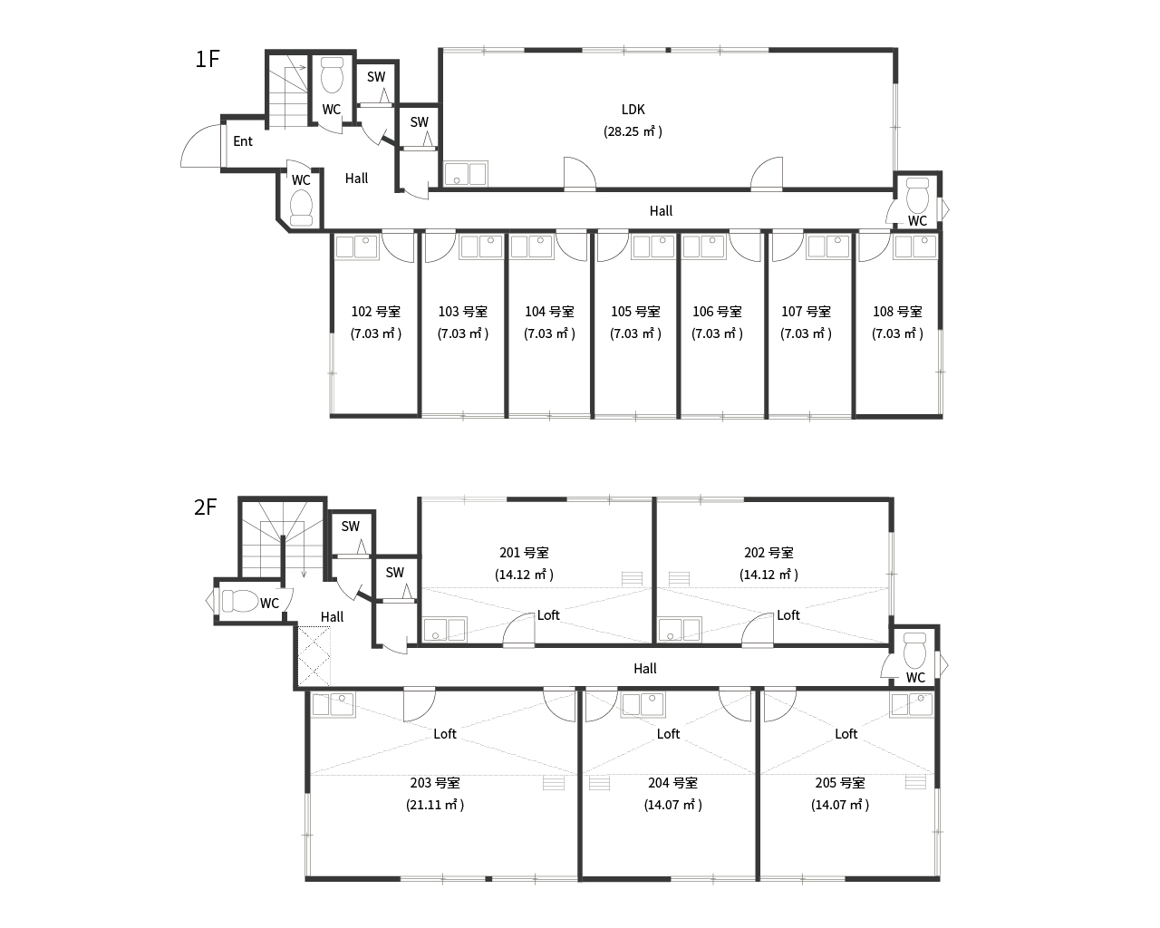 K221 TOKYO β 타케노츠카7間取り図