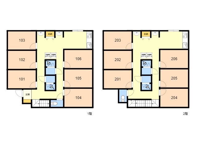 K398 TOKYO β 도네리코엔6間取り図