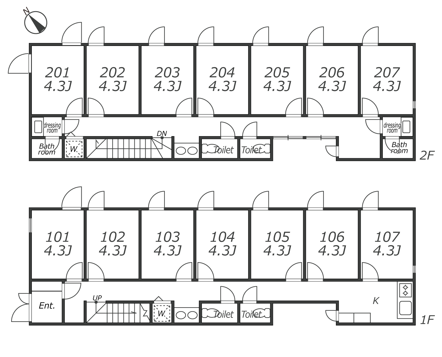 L189 TOKYO β 三鷹台2間取り図