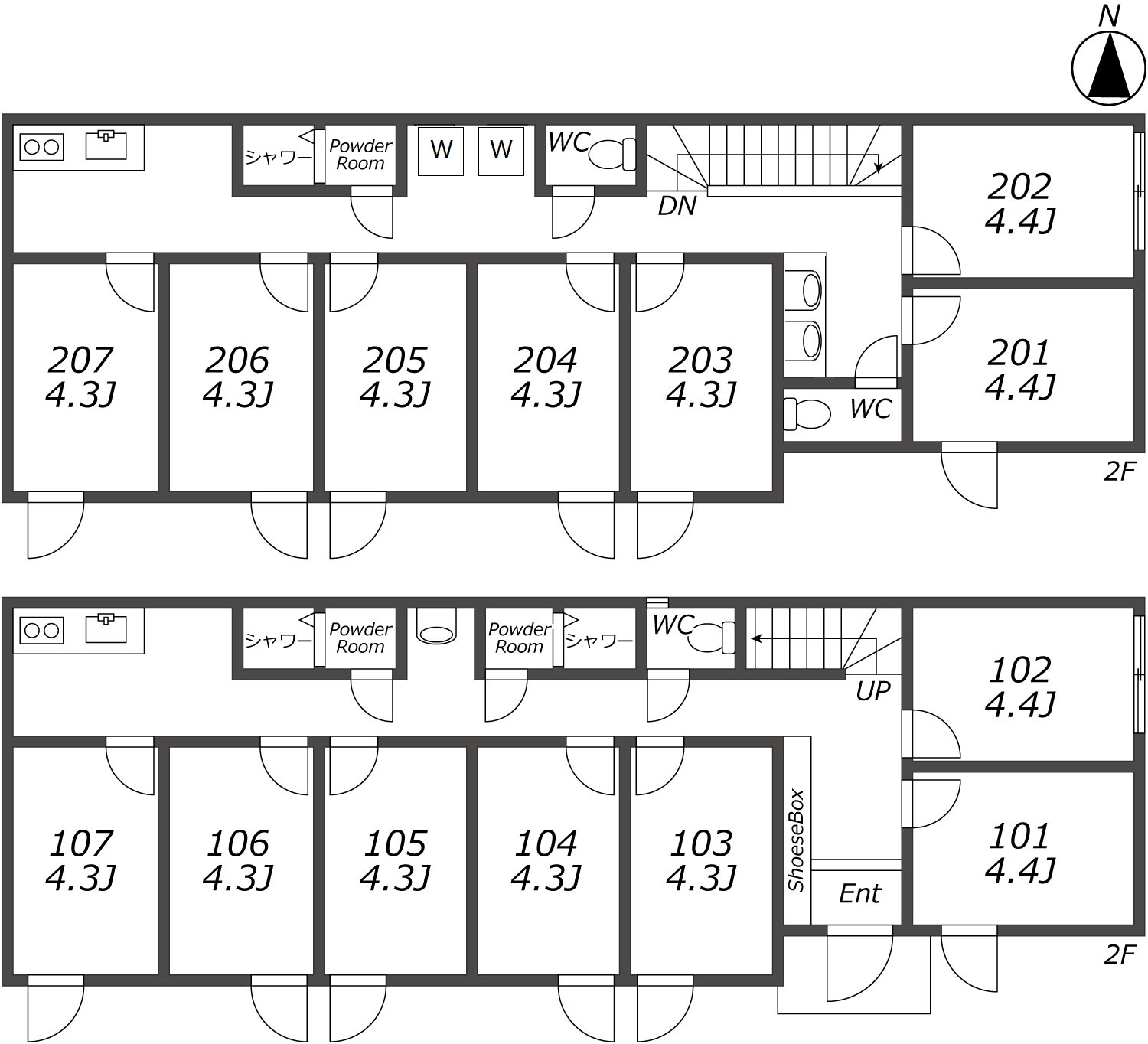 L82 TOKYO β Higashijujo 1間取り図