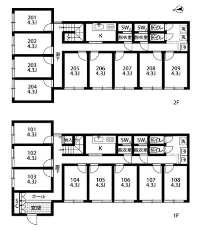 L93 TOKYO β Nogata 18間取り図