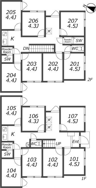 J28 TOKYO β Shimo 4間取り図