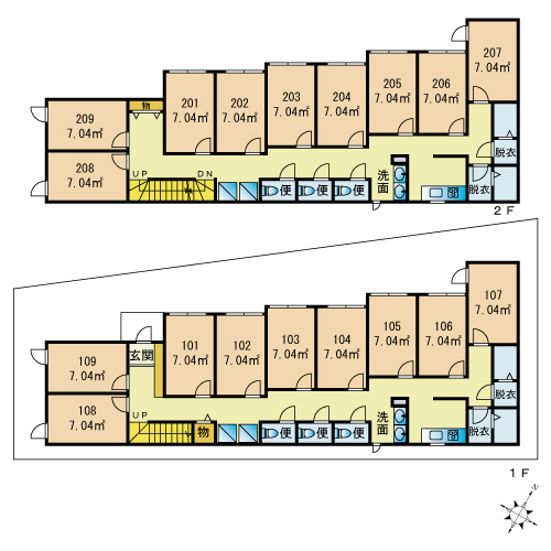 J122 TOKYO β Shiinamachi 6間取り図
