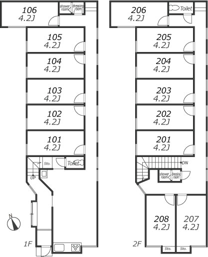 J135 TOKYO β 新桜台2間取り図