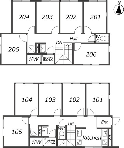 K40 TOKYO β Umeyashiki 2間取り図