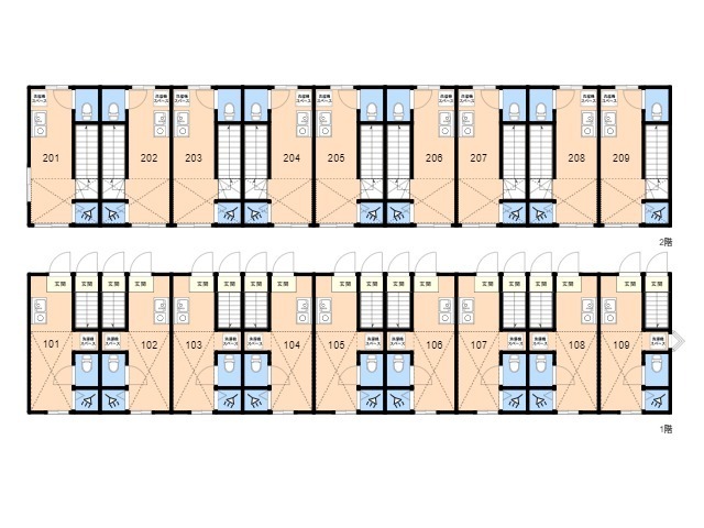K75 TOKYO β Ukimafunado 1間取り図