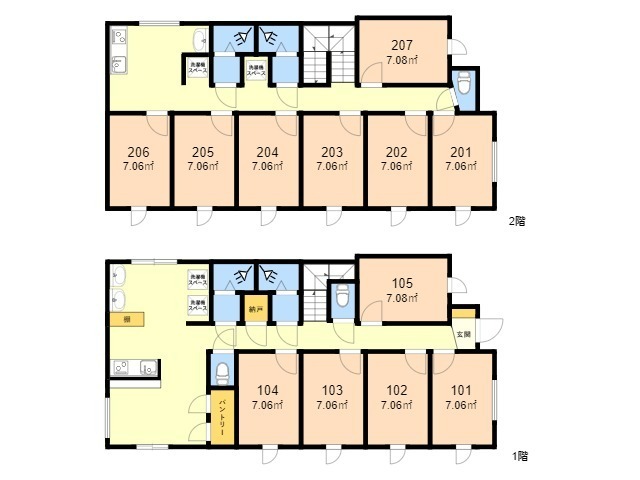 K100 TOKYO β Toneri 1間取り図
