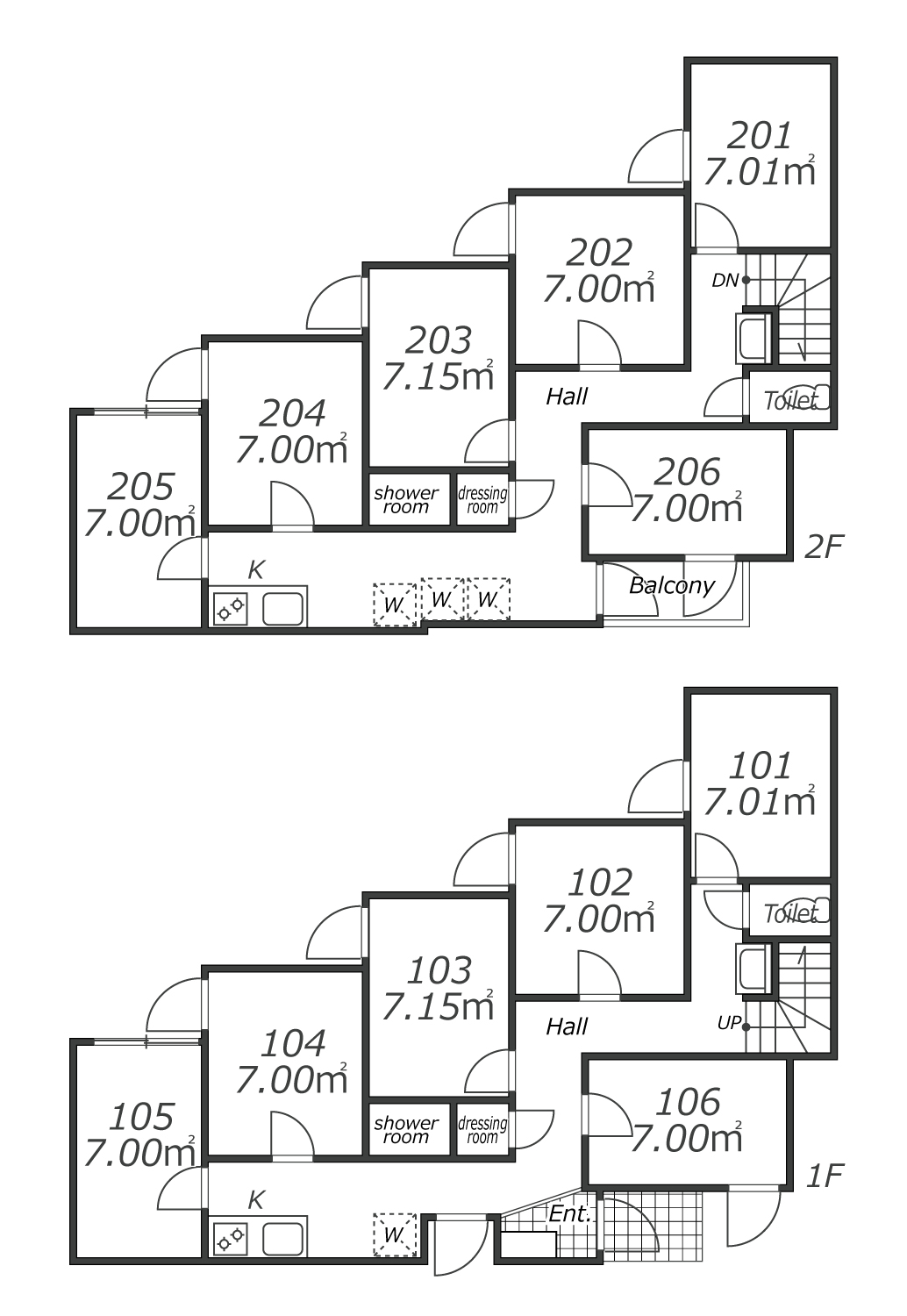 K128 TOKYO β Nishigahara-Yonchome 1間取り図