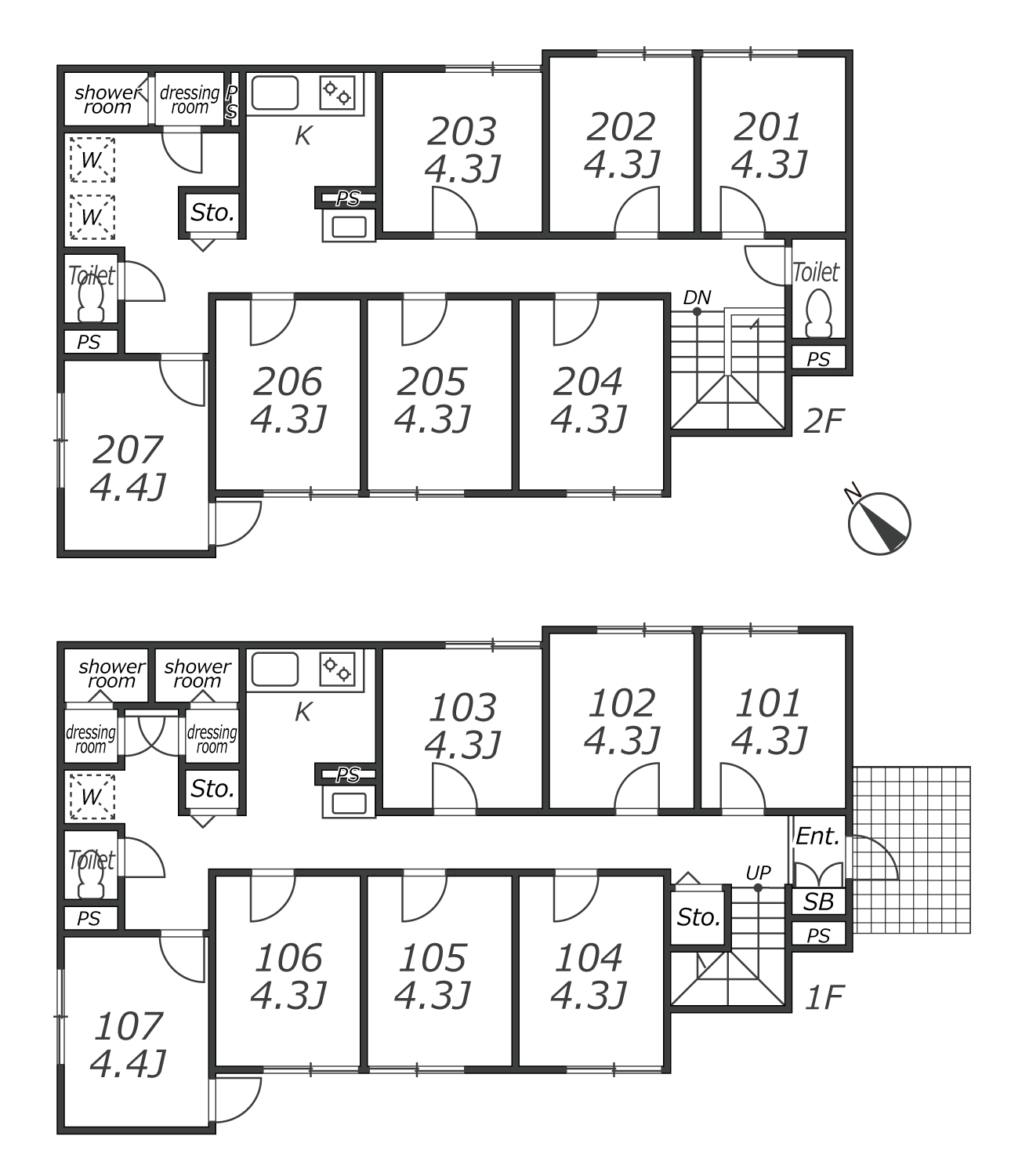 K188 TOKYO β Numabe 2間取り図
