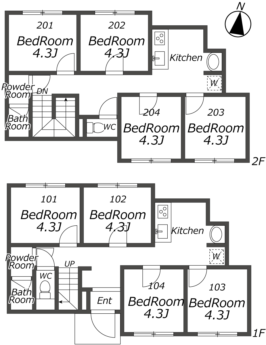 K27 TOKYO β 中井3間取り図