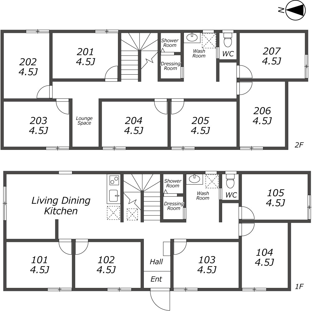 K442TOKYO β 亀有4間取り図