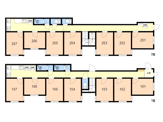 K434TOKYO β 武蔵新田2間取り図