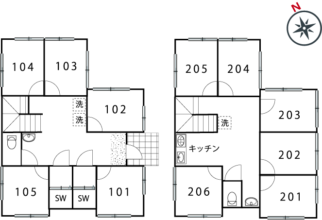 S54/J46 Tokyoβ 舎人7（NOARK 舎人１丁目Ⅲ） 間取り図