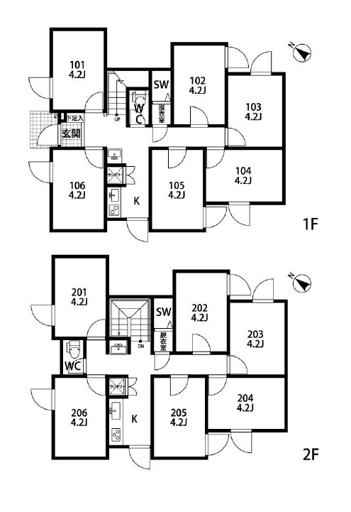 L44 TOKYO β Meidaimae 2間取り図