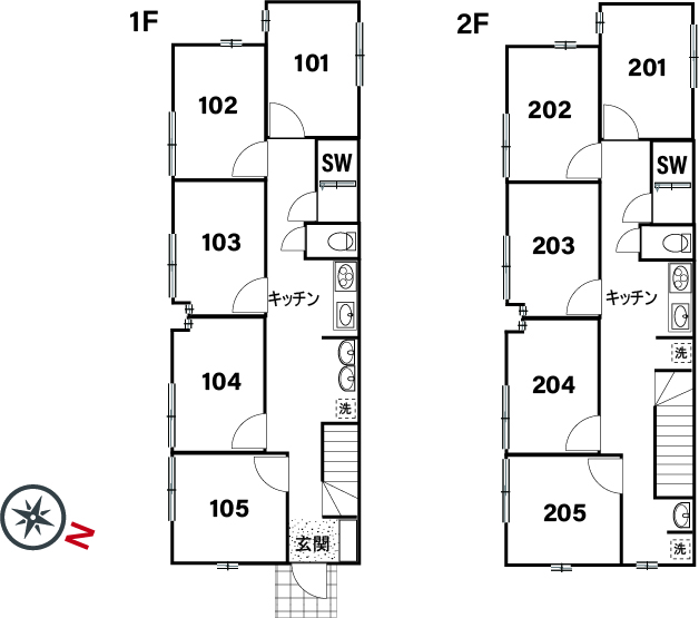 C108/K114 Tokyoβ 竹ﾉ塚21間取り図