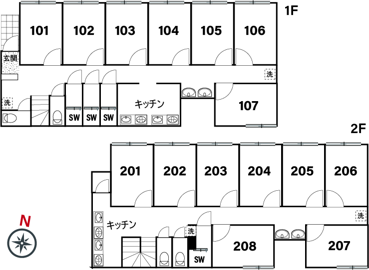 T6/F26 TOKYO β 竹ノ塚35間取り図