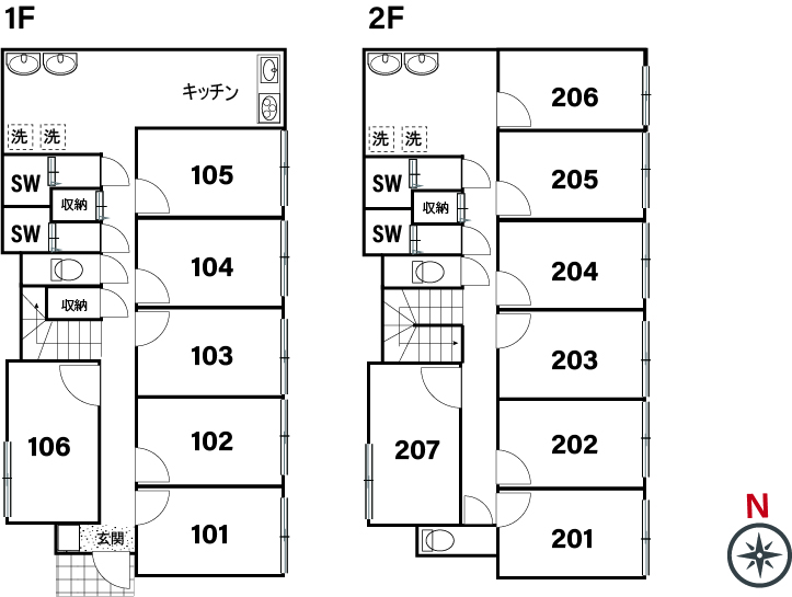 T11/J65 Tokyoβ 舎人公園2間取り図